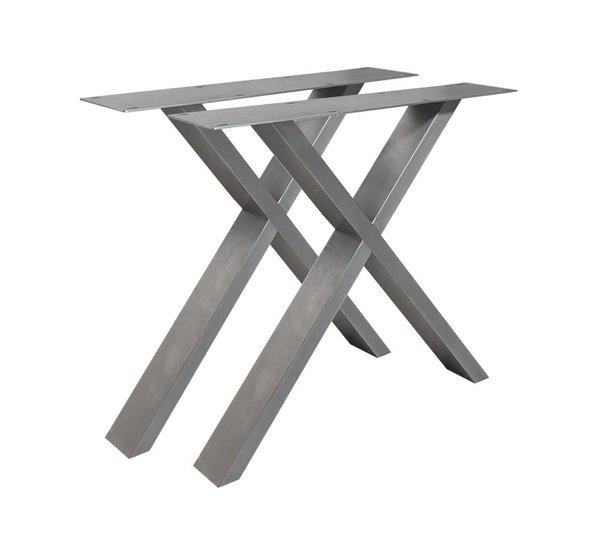 Tischgestell X - Fineline Edelstahl 2 - er Set
